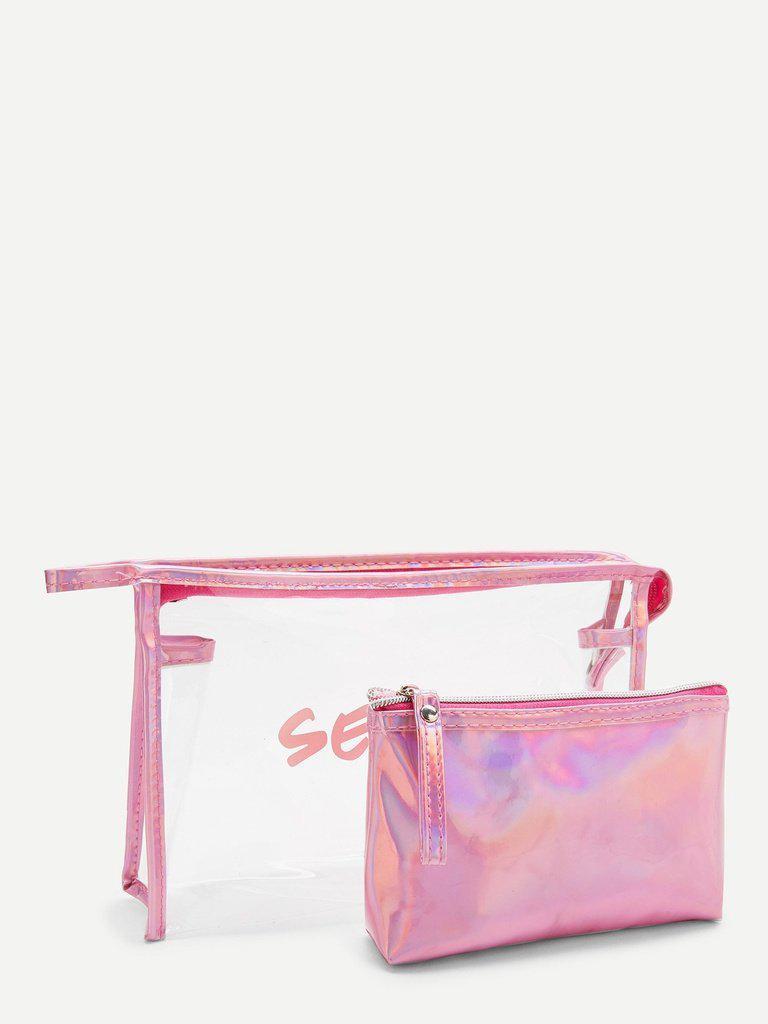 Iridescence Makeup Bag 2pcs-makeup-Des Mess