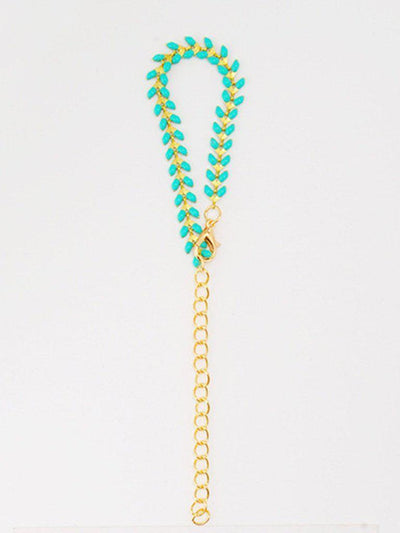 Leaf Shaped Chain Bracelet--Des Mess