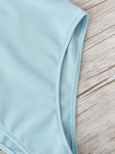 Two Tone Cut Out Swimsuit-swimwear-Des Mess