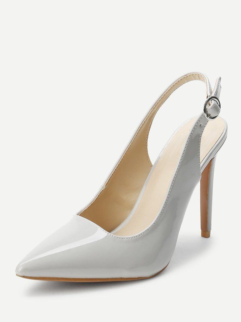 Slingbacks Pointed Toe Heels-shoes-Des Mess