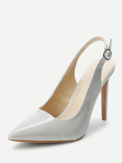 Slingbacks Pointed Toe Heels-shoes-Des Mess