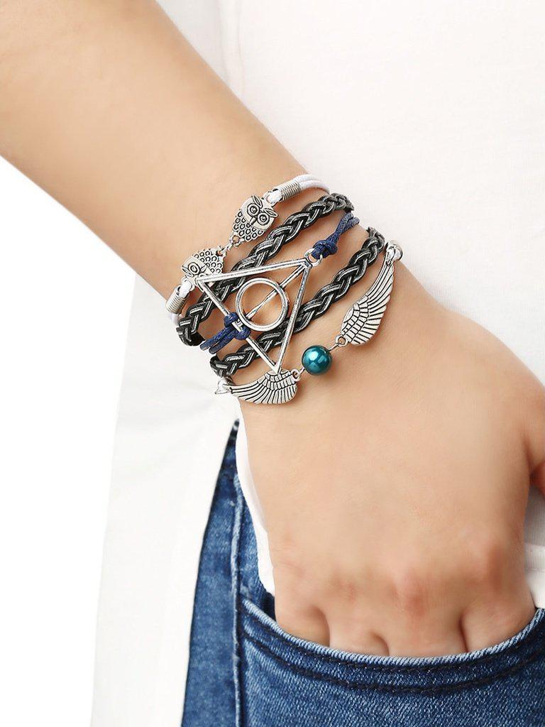 Black Braid Wing Bracelet-jewelry-Des Mess