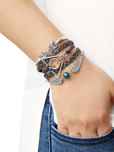 Black Braid Wing Bracelet-jewelry-Des Mess