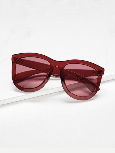 Metal Ring Detail Mirror Lens Sunglasses-accessories-Des Mess