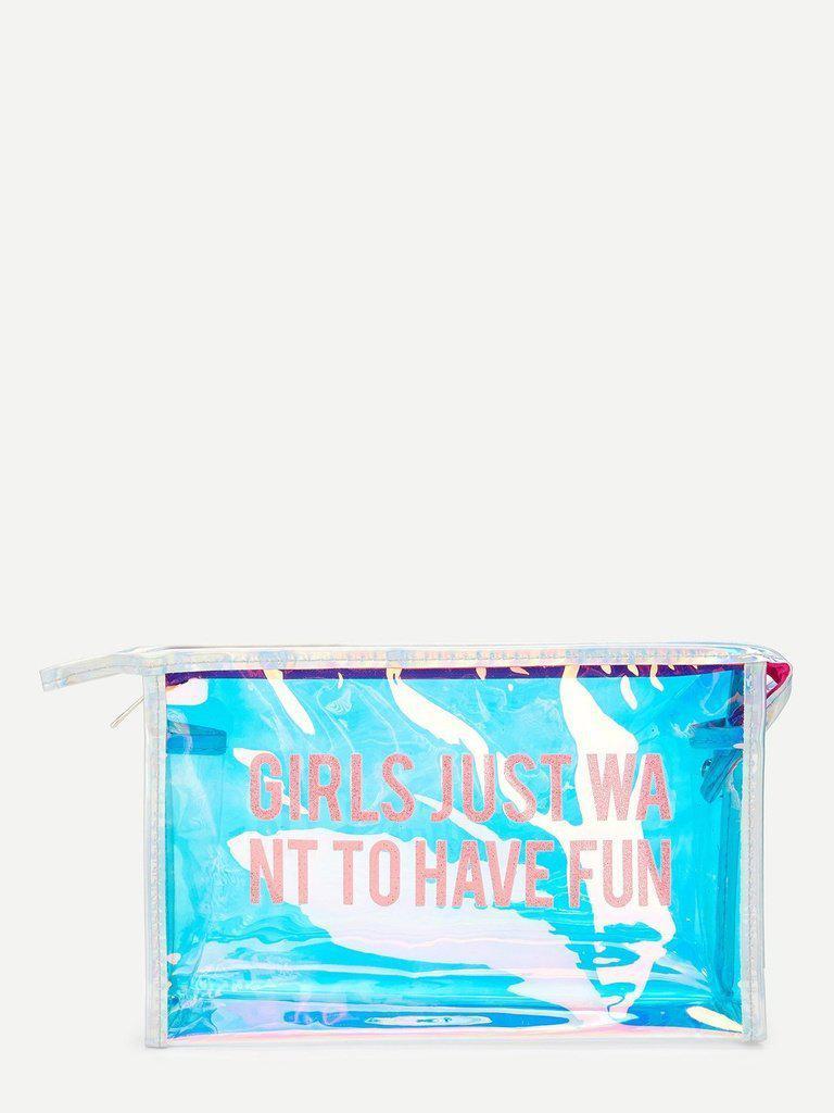 Iridescence PVC Makeup Bag-makeup-Des Mess