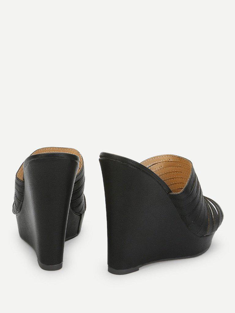 Strappy Platform Wedge Mules-shoes-Des Mess