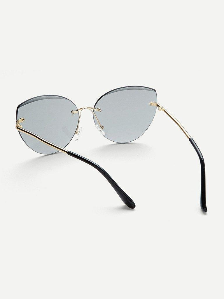 Rimless Cat Eye Sunglasses-accessories-Des Mess
