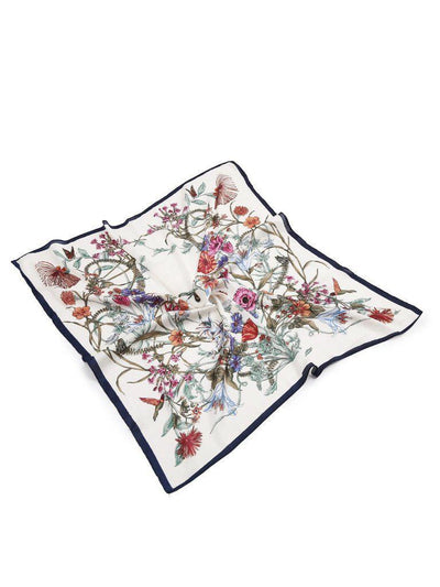 Calico Print Contrast Trim Bandana-accessories-Des Mess