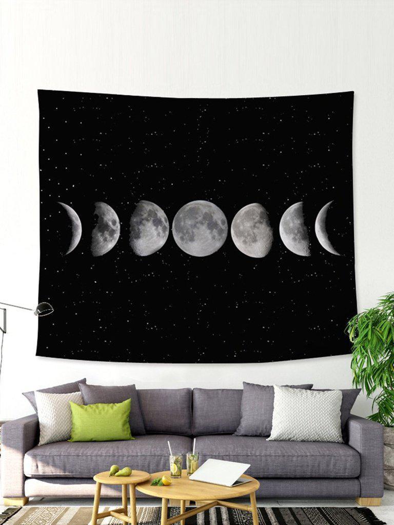 Moon Print Tapestry-others-Des Mess