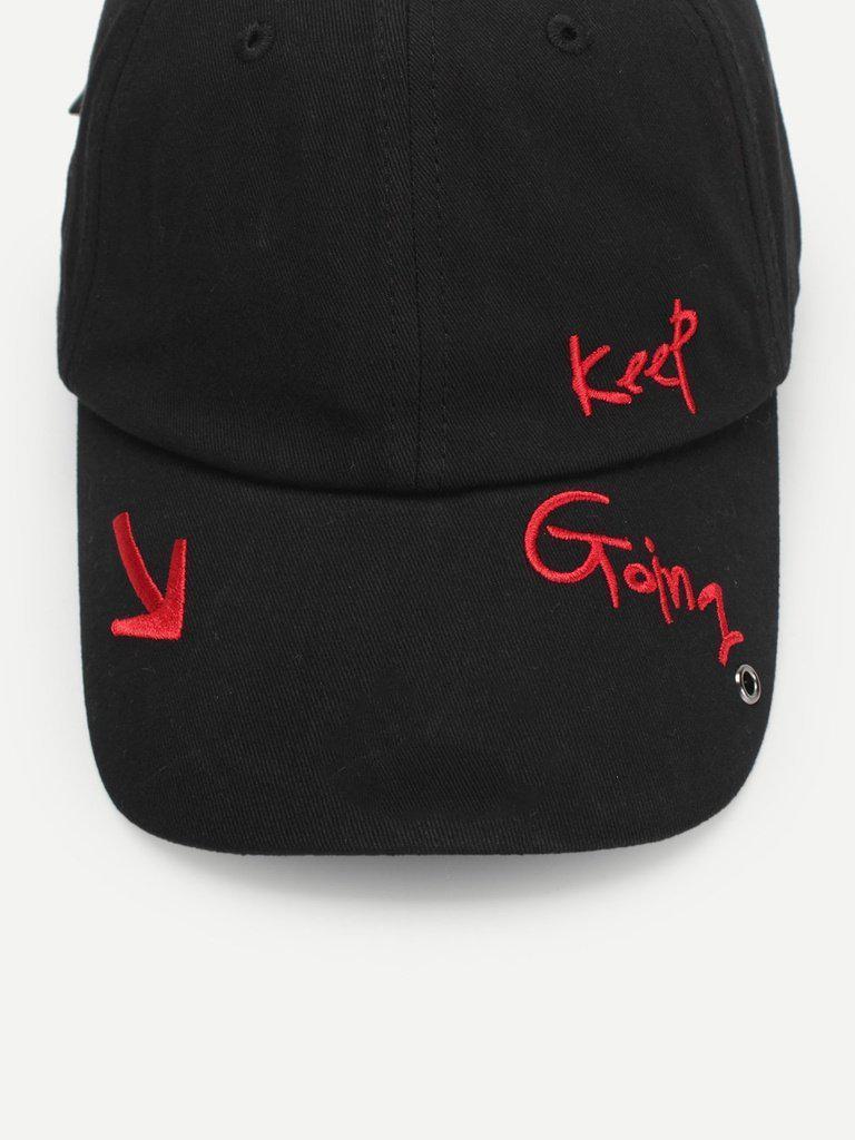 Embroidered Letter Baseball Cap-accessories-Des Mess