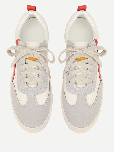 Lace Up Splice Platform Sneakers-shoes-Des Mess