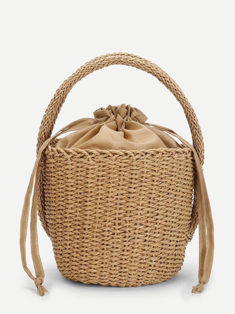 Straw Bucket Bag-accessories-Des Mess