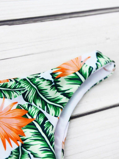 Jungle Print Wrap Bikini Set-swimwear-Des Mess