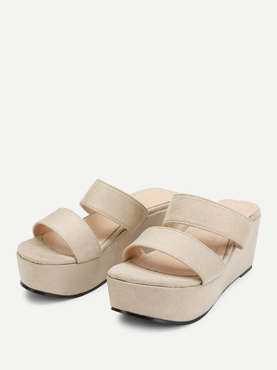 Two Part Slip On Platform Wedges-shoes-Des Mess
