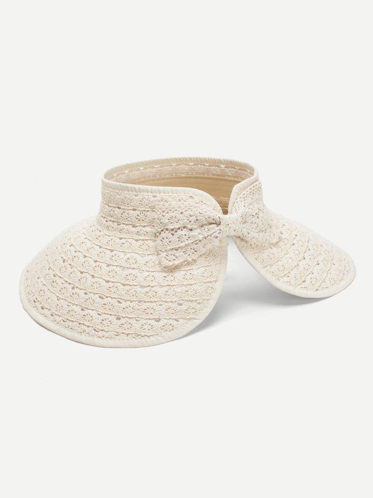 Crochet Visor Hat With Velcro-accessories-Des Mess