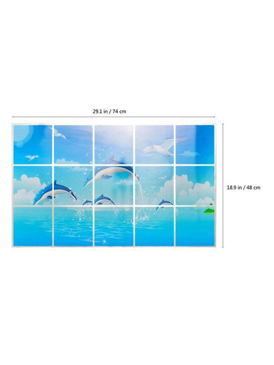 Dolphin Graphic Oil Proof Sticker-others-Des Mess