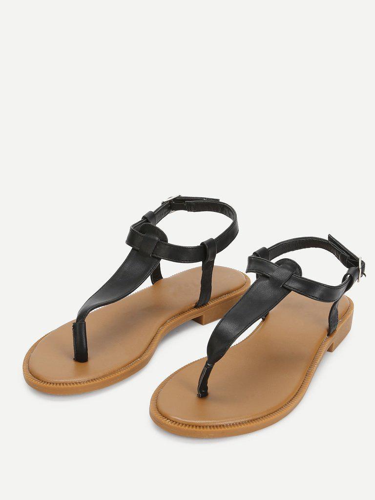 Toe Post Flat Sandals-shoes-Des Mess