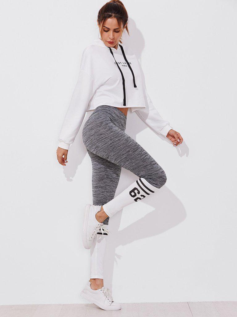 Varsity Print Space Dye Leggings-bottom-Des Mess