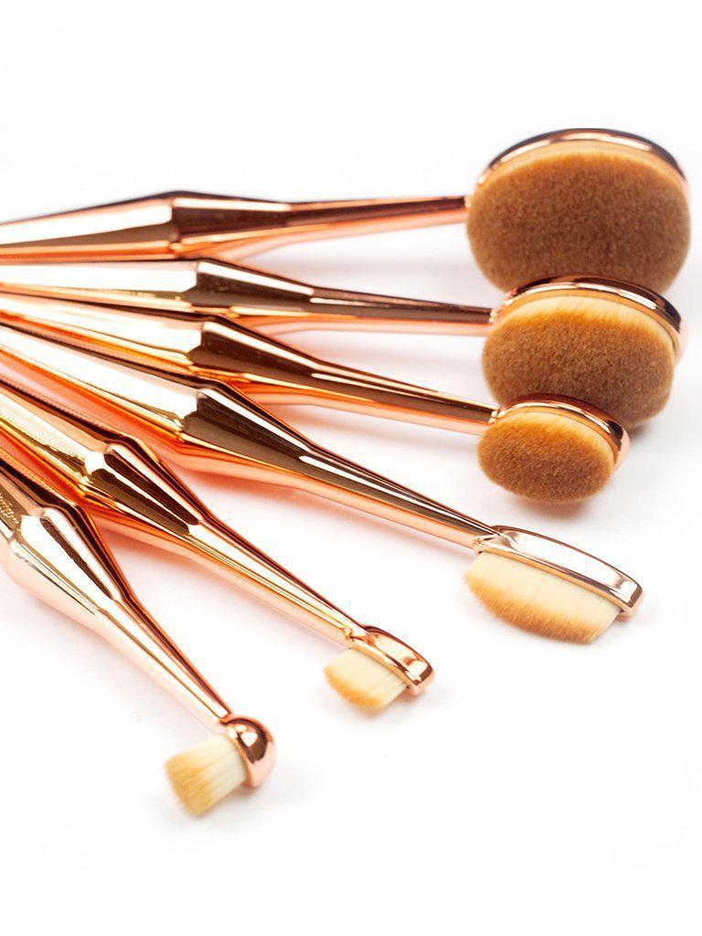 Metallic Multipurpose Makeup Brush 6pcs-makeup-Des Mess