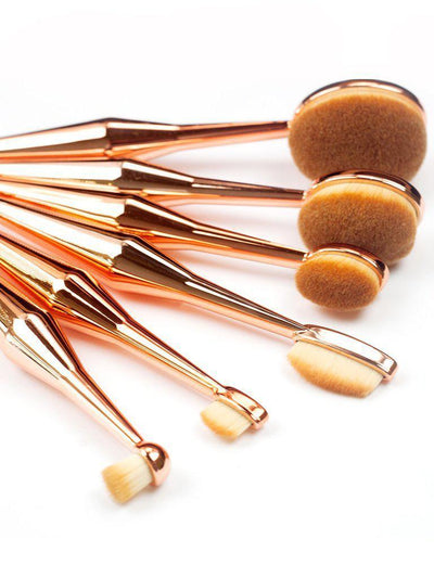 Metallic Multipurpose Makeup Brush 6pcs-makeup-Des Mess