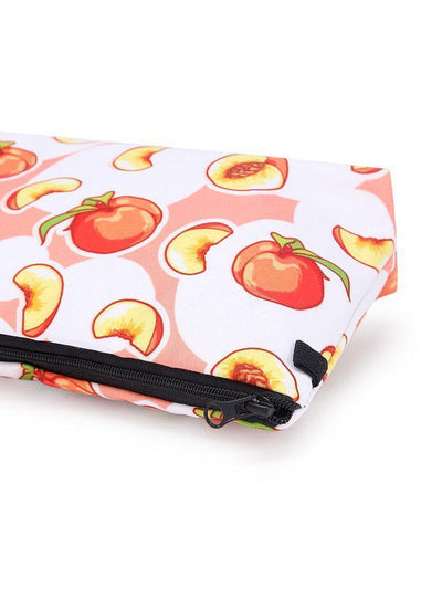 Peach Print Cosmetic Pouch-makeup-Des Mess