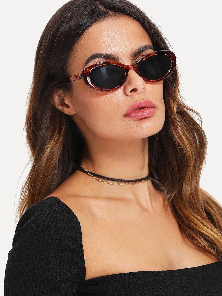 Leopard Frame Flat Lens Sunglasses-accessories-Des Mess