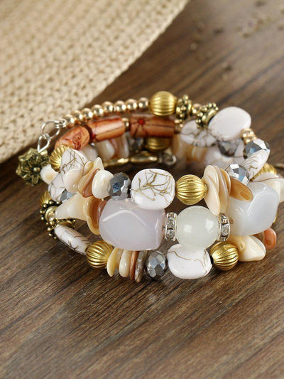 Mixed Shape Charm Beaded Layered Bracelet-jewelry-Des Mess