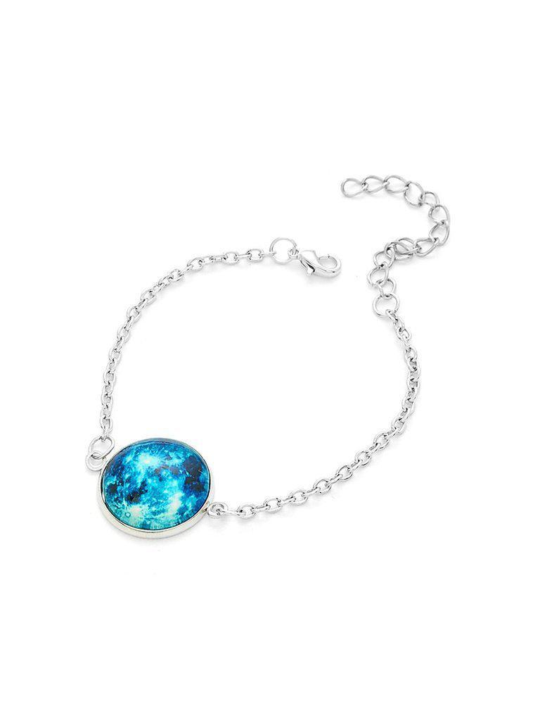 Luminous Round Charm Link Bracelet--Des Mess