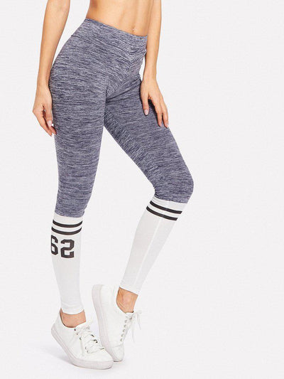 Varsity Print Space Dye Leggings-bottom-Des Mess
