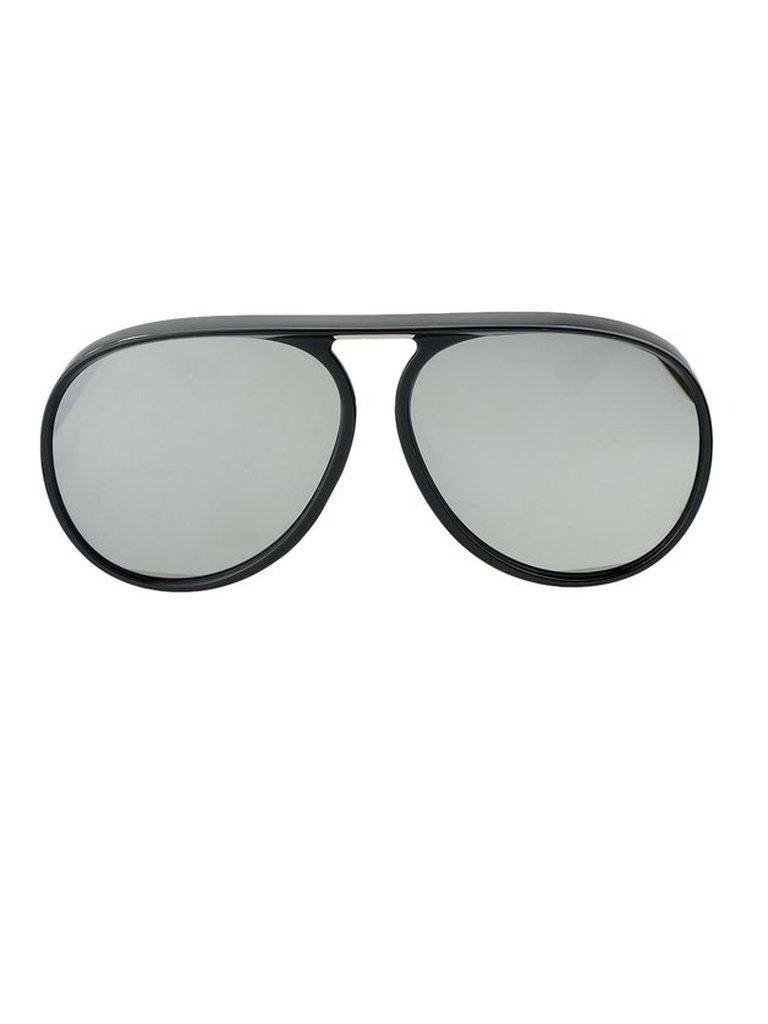 Blackwhite Large Frame Thick Side Sunglasses