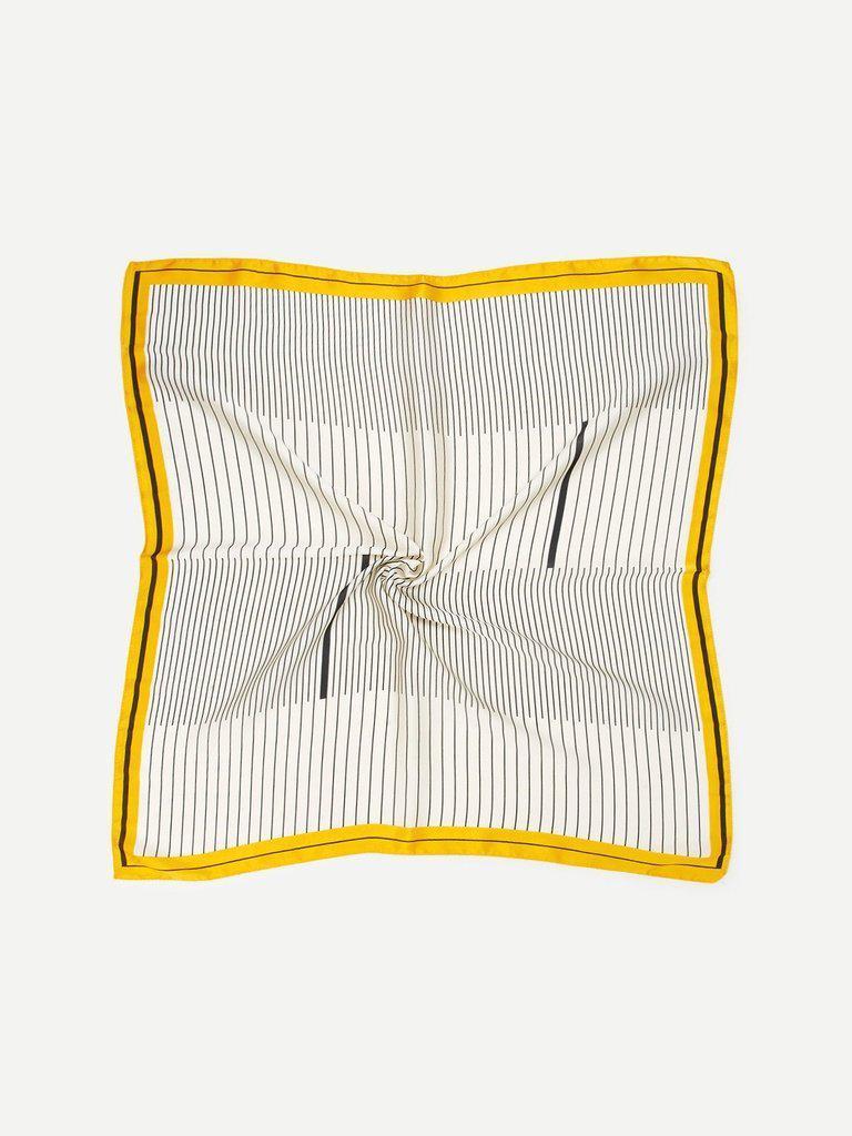 Contrast Trim Striped Print Bandana-accessories-Des Mess