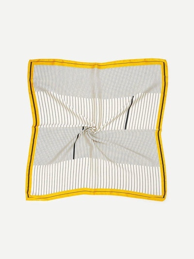 Contrast Trim Striped Print Bandana-accessories-Des Mess