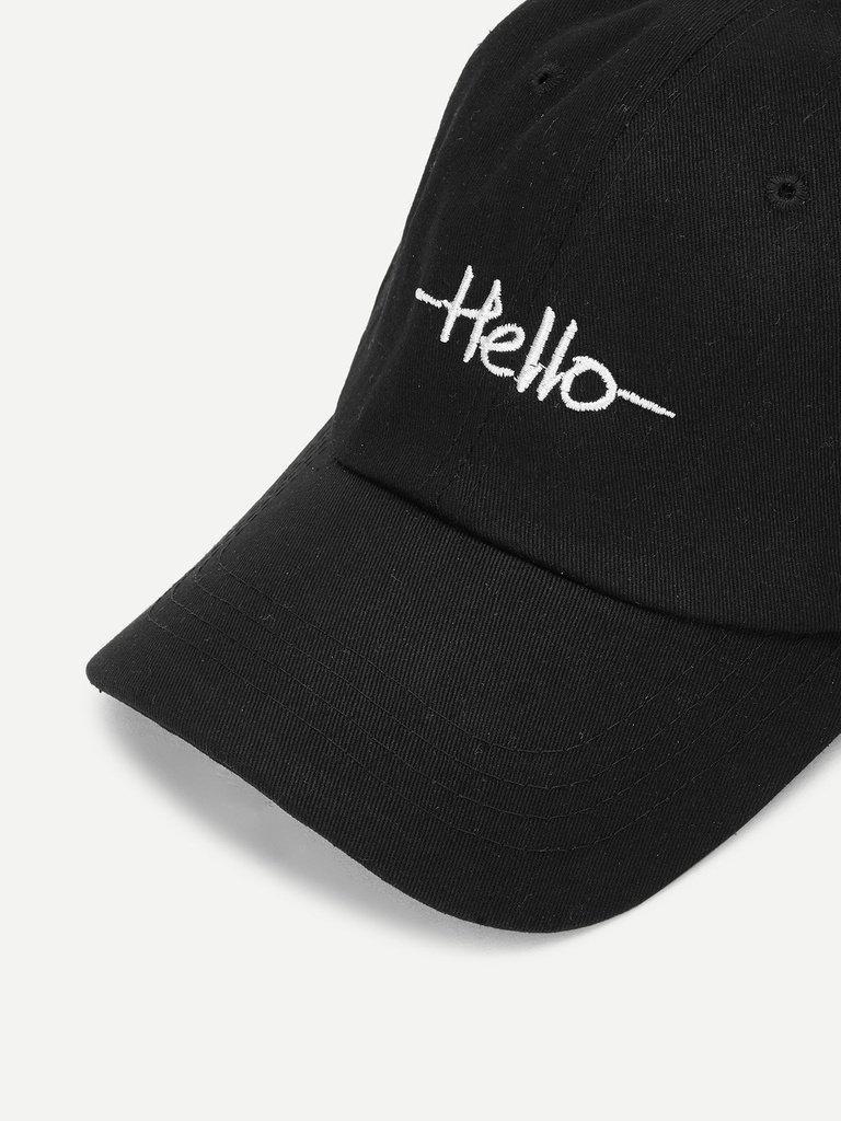 Embroidered Letter Baseball Cap--Des Mess
