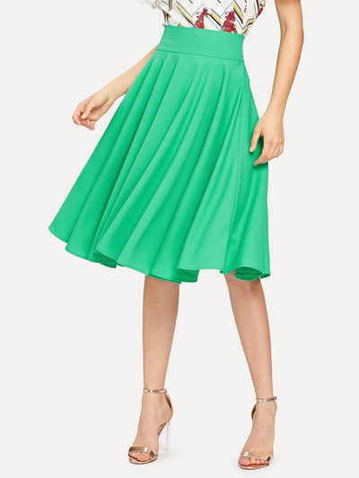 High Rise Wide Waistband Circle Skirt-bottom-Des Mess