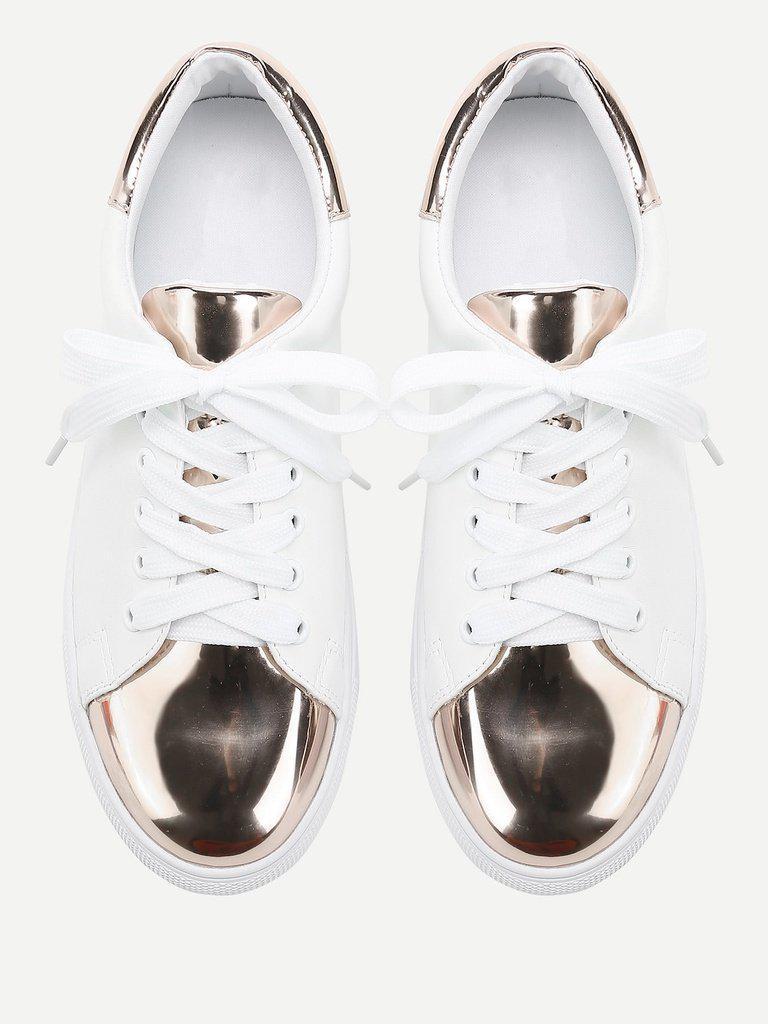 Two Tone Round Toe Sneakers-shoes-Des Mess