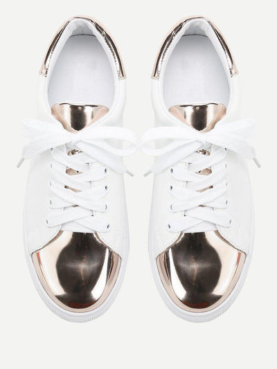 Two Tone Round Toe Sneakers-shoes-Des Mess