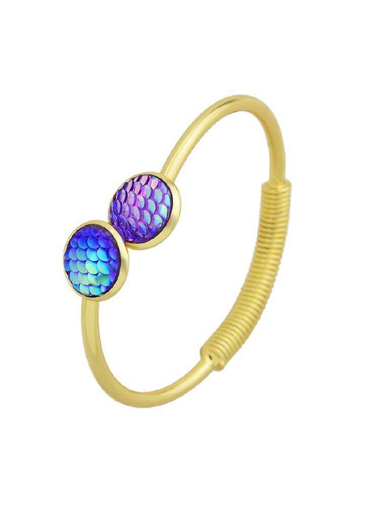 Purple Mermaid Scales Love Bracelets--Des Mess