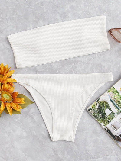 Bandeau Bikini Set-swimwear-Des Mess