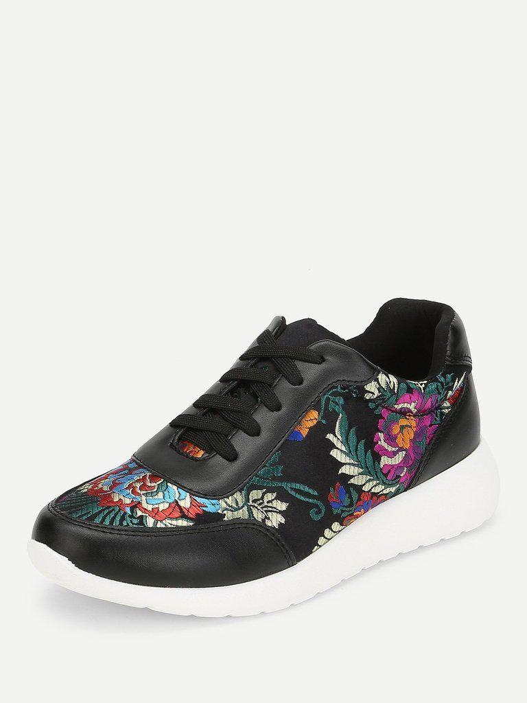 Low Top Embroidered Sneakers-shoes-Des Mess