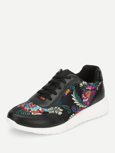 Low Top Embroidered Sneakers-shoes-Des Mess