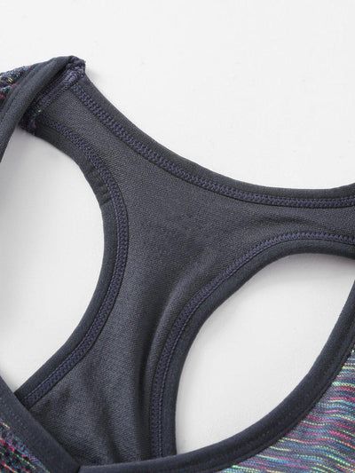 Space Dye Racerback Sports Bra-sportswear-Des Mess