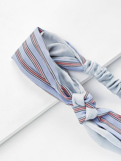 Striped Knot Headband-hair-Des Mess