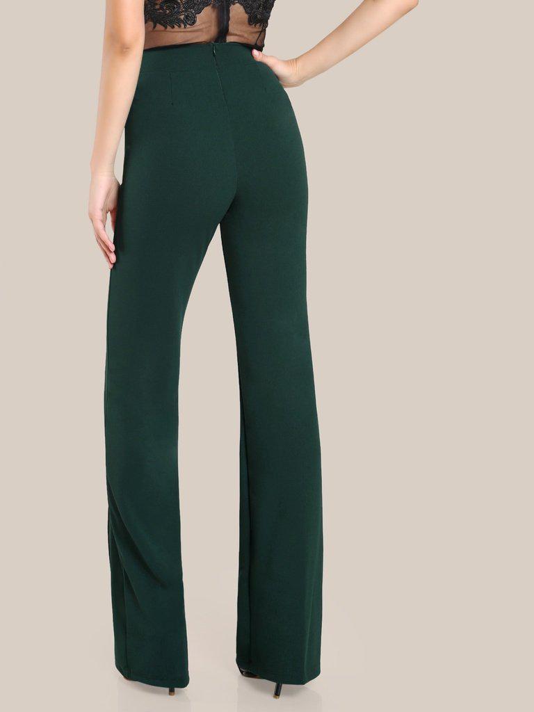 High Rise Piped Dress Pants-bottom-Des Mess