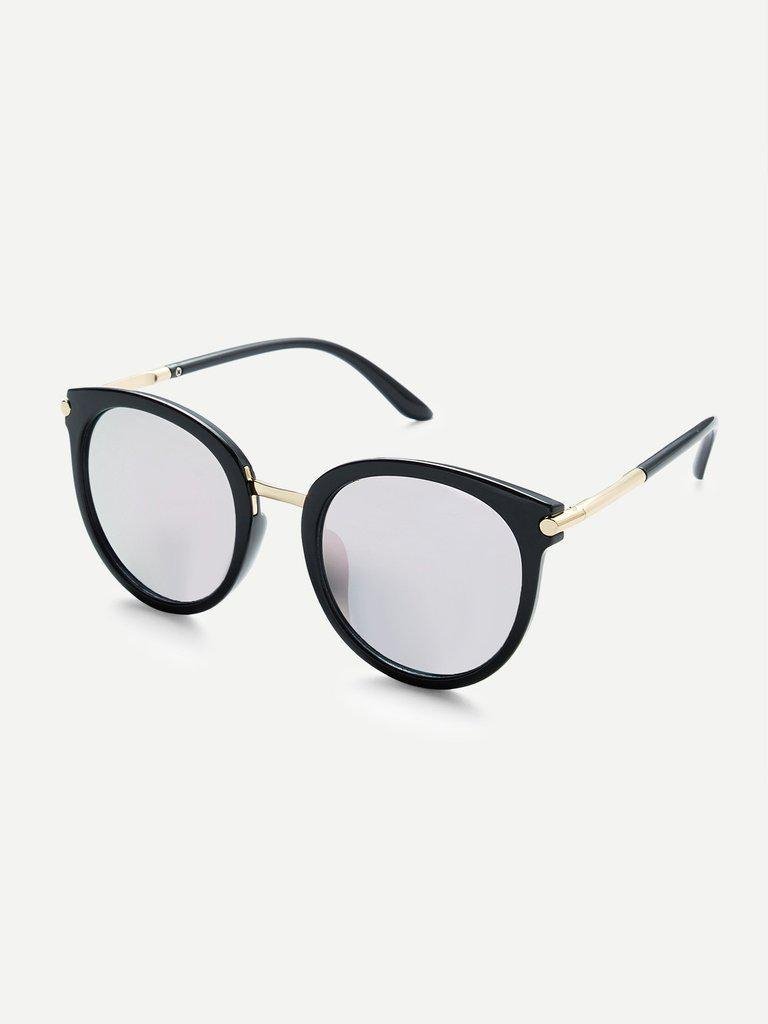 Two Tone Frame Flat Lens Sunglasses-accessories-Des Mess