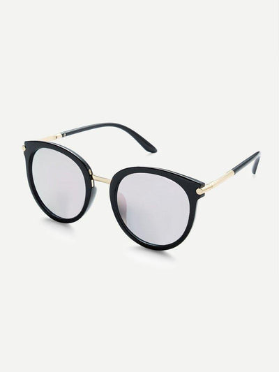 Two Tone Frame Flat Lens Sunglasses-accessories-Des Mess
