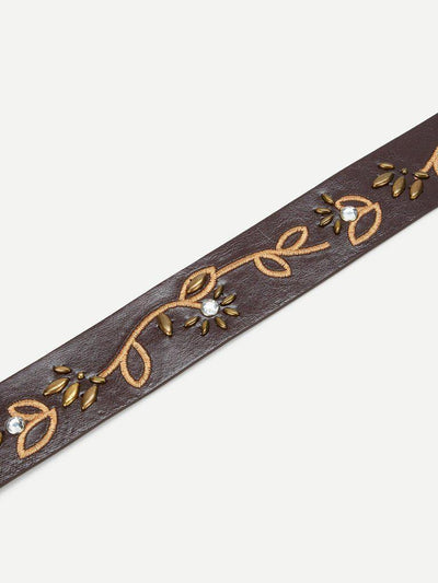 Embroidered & Rhinestone Belt-accessories-Des Mess
