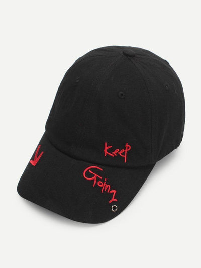 Embroidered Letter Baseball Cap-accessories-Des Mess