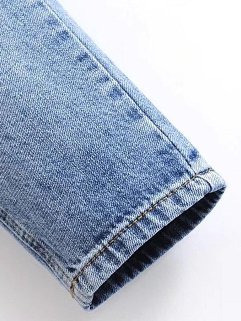 High Waist Jeans With Belt-bottom-Des Mess