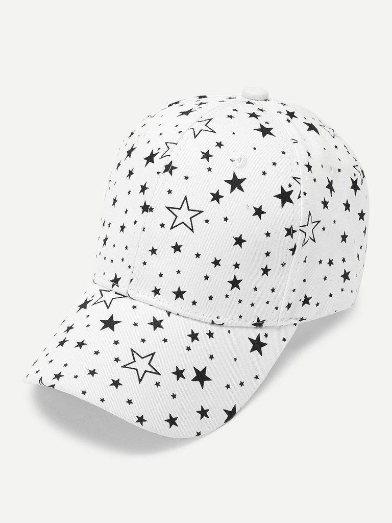 Star Print Baseball Cap-accessories-Des Mess