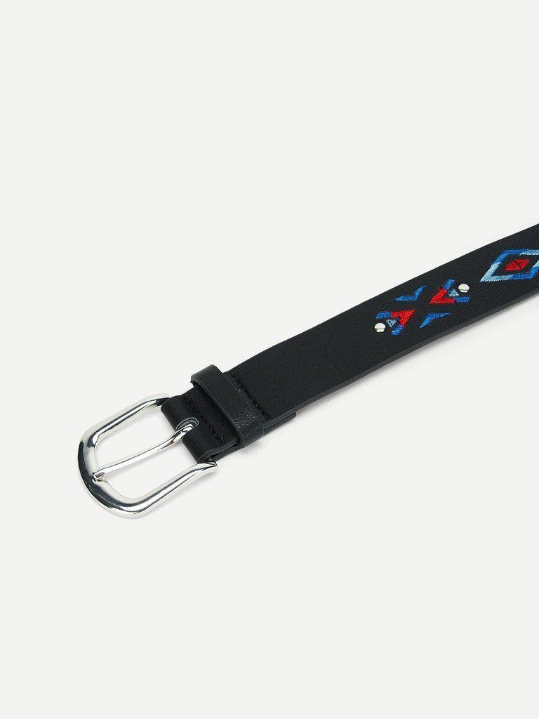 Geometric Embroidery Belt-accessories-Des Mess